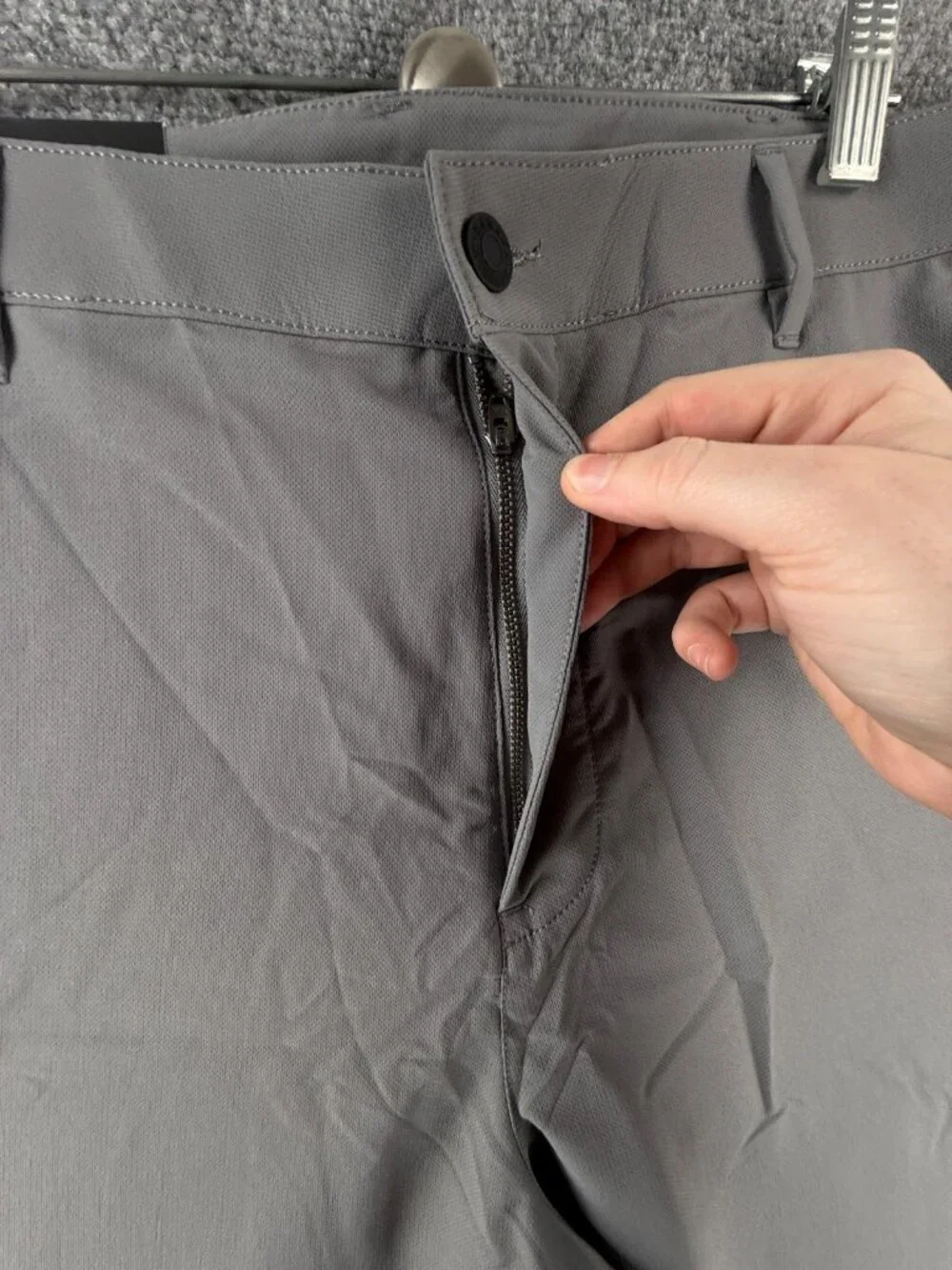 NWT Banana Republic Men Flat Front Stretch Gray 40x29 Performance Adult Casual